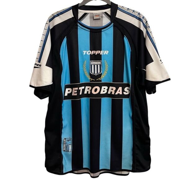 Racing Club Avellaneda Petrobas Futbol Soccer Jersey Gabriel Batistuta RARE XL - Picture 1 of 10